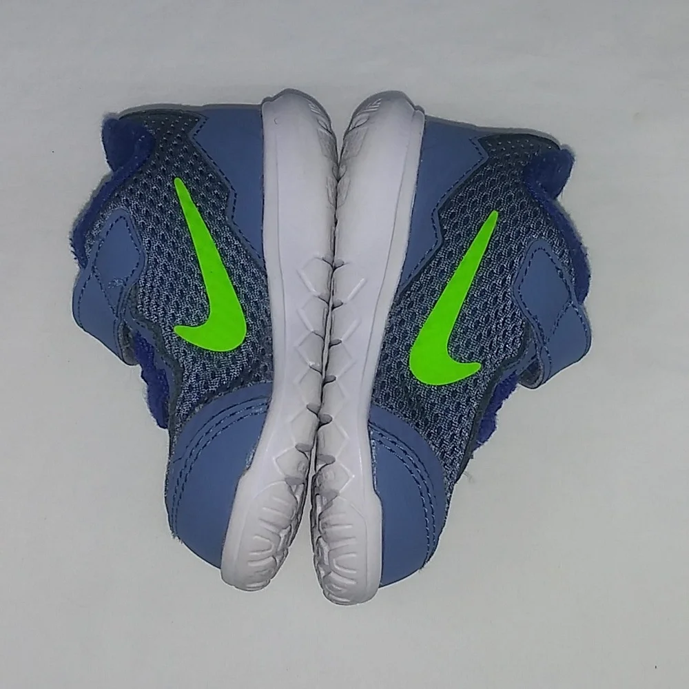 Nike Kids Blue and Green Sneakers